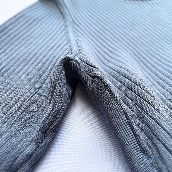 NWOT MARCIANO MUTED BLUE BODYCON KNIT MIDI DRESS - L - Picture 9 of 13